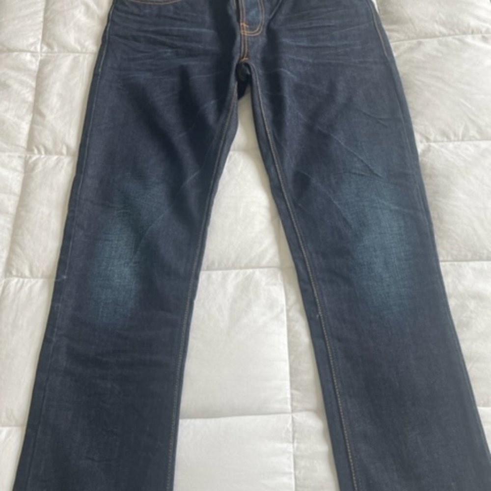 Nudie Jeans "Grim Tim" 100% Cotton Whisker Dark 33x28